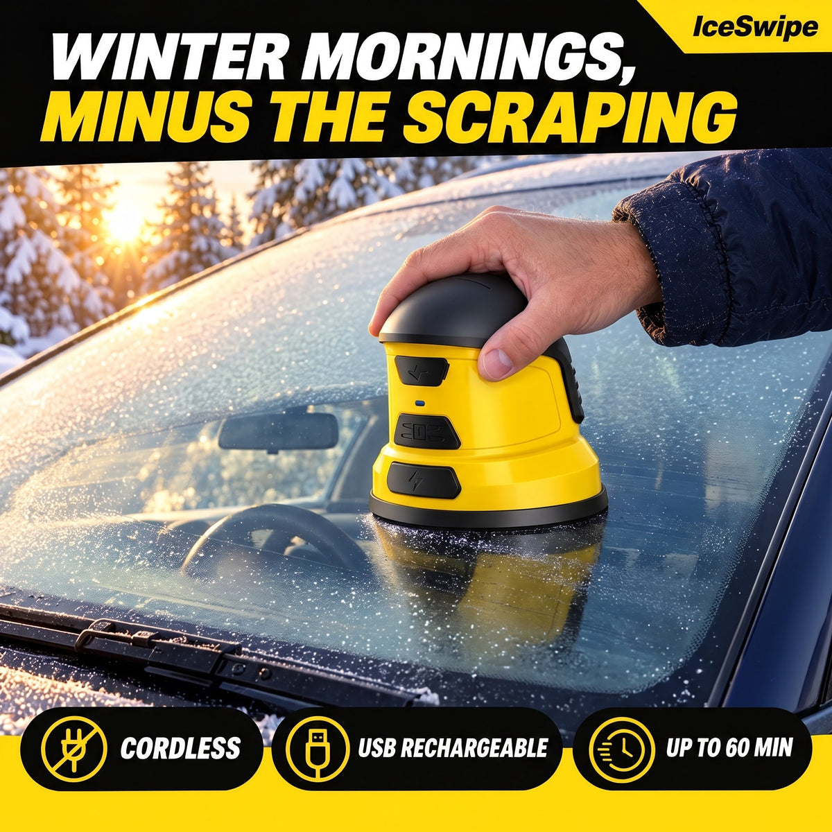 IceSwipe cordless electric ice scraper – winter mornings minus the scraping